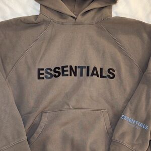 ESSENTIALS Women’s Brown Logo Hoodie